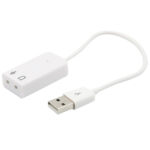External sound card white with line 7.1USB with line - Image 3