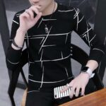 Autumn new men's long-sleeved T-shirt thin tops 2023 Korean style - Image 2