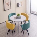 Simple modern negotiation reception table and chair combination office leisure milk tea coffee shop rental house dining table - Image 25