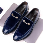 British suede patent leather casual shoes
