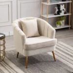 European Fabric Living Room  Modern Velvet Arm chair Single Sofa - Image 2