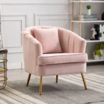 European Fabric Living Room  Modern Velvet Arm chair Single Sofa - Image 4