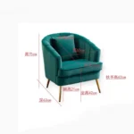 European Fabric Living Room  Modern Velvet Arm chair Single Sofa - Image 6