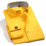 Fashion Mens French Cufflinks Dress Shirts Long Sleeve Y