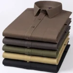 High Quality Cotton Men Dress Shirts Long Sleeve - Image 2