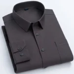 High Quality Cotton Men Dress Shirts Long Sleeve - Image 3