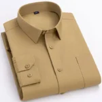 High Quality Cotton Men Dress Shirts Long Sleeve - Image 4
