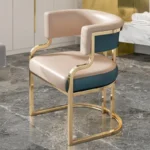 Living Room Lounge Dining Chairs Leather Designer Luxury Gold Legs