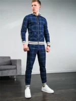 Men Spring And Autumn Large Casual Fashion Joker Checkered - Image 2