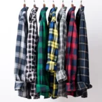 Men's Plaid Brushed Flannel Long Sleeve Shirts Single Pocket Comfortable Shirt - Image 2
