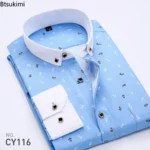 New 2024 Men's Plaid Shirts Long Sleeve Spring Autumn Thin Male Casual - Image 3