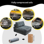 volume lazy function sofa module single lazy reclining folding bed vacuum sponge compression sofa - Image 2