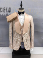 New style fashion African jacquard dress style three-piece suit - Image 3