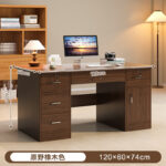 Computer desk table desktop bedroom home desk office desk and chair set with drawer writing desk workbench - Image 13