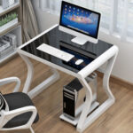 Computer Desk Simple Home Office Desk Bedroom Game Table - Image 14