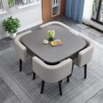 Simple square negotiation table and chair combination shop