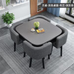 Simple square negotiation table and chair combination shop - Image 42