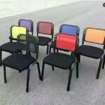 Simple modern company staff office training chair fully equipped straight chair - Image 11