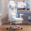Fourth generation luxury white and blue + latex + 4D armrest + footrest