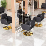 Barber shop hair salon hair cutting chair light luxury innovation perm and dyeing hair cutting chair - Image 3