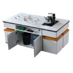 Modern rock slab coffee table stool solid wood living room - Image 5