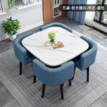 Simple square negotiation table and chair combination shop - Image 29