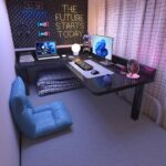 Bedside table college dormitory bunk bed lazy gaming table side corner desk - Image 2
