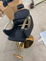 New light luxury rotating stainless steel hair cutting chair - Image 11