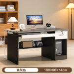 Computer desk table desktop bedroom home desk office desk and chair set with drawer writing desk workbench - Image 20