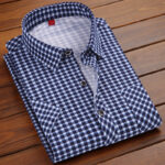 Summer men's short-sleeved plaid shirt - Image 7