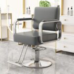 Modern simple hairdressing chair, hair salon chair, barber chair, - Image 8