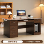 Computer desk table desktop bedroom home desk office desk and chair set with drawer writing desk workbench - Image 17