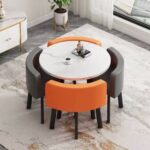 Retractable dining table for small apartment, home, shop, negotiation table - Image 13