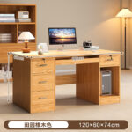 Computer desk table desktop bedroom home desk office desk and chair set with drawer writing desk workbench - Image 14