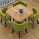 Simple square negotiation table and chair combination shop - Image 51