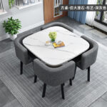 Simple square negotiation table and chair combination shop - Image 14