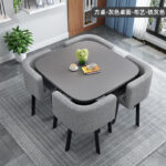 Simple square negotiation table and chair combination shop - Image 39