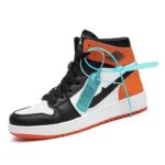 High-top couple sneakers black and white panda - Image 2