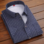 Summer men's short-sleeved plaid shirt - Image 2