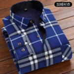 Autumn and winter men's thickened plus fleece shirt - Image 3