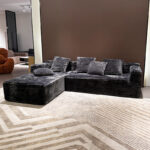 Vacuum compression large-sized living room Italian minimalist corner sofa full sponge vacuum compression L-shaped - Image 5