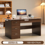 Computer desk table desktop bedroom home desk office desk and chair set with drawer writing desk workbench - Image 9