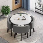 Retractable dining table for small apartment, home, shop, negotiation table - Image 7
