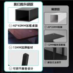 Bedside table college dormitory bunk bed lazy gaming table side corner desk - Image 3