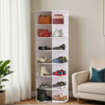 360 degree rotating shoe rack multi-layer shoe cabinet shoe bag rack - Image 2