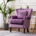 Modern American Single Holland Velvet Sofa Chair - Image 4