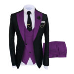 Serge men's suit three-piece suit wedding Sina best man suit - Image 3