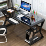 Computer Desk Simple Home Office Desk Bedroom Game Table - Image 11