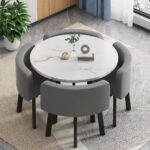 Retractable dining table for small apartment, home, shop, negotiation table - Image 2