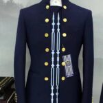 Metal button embroidery Zhongshan men's suit two-piece suit new style wedding